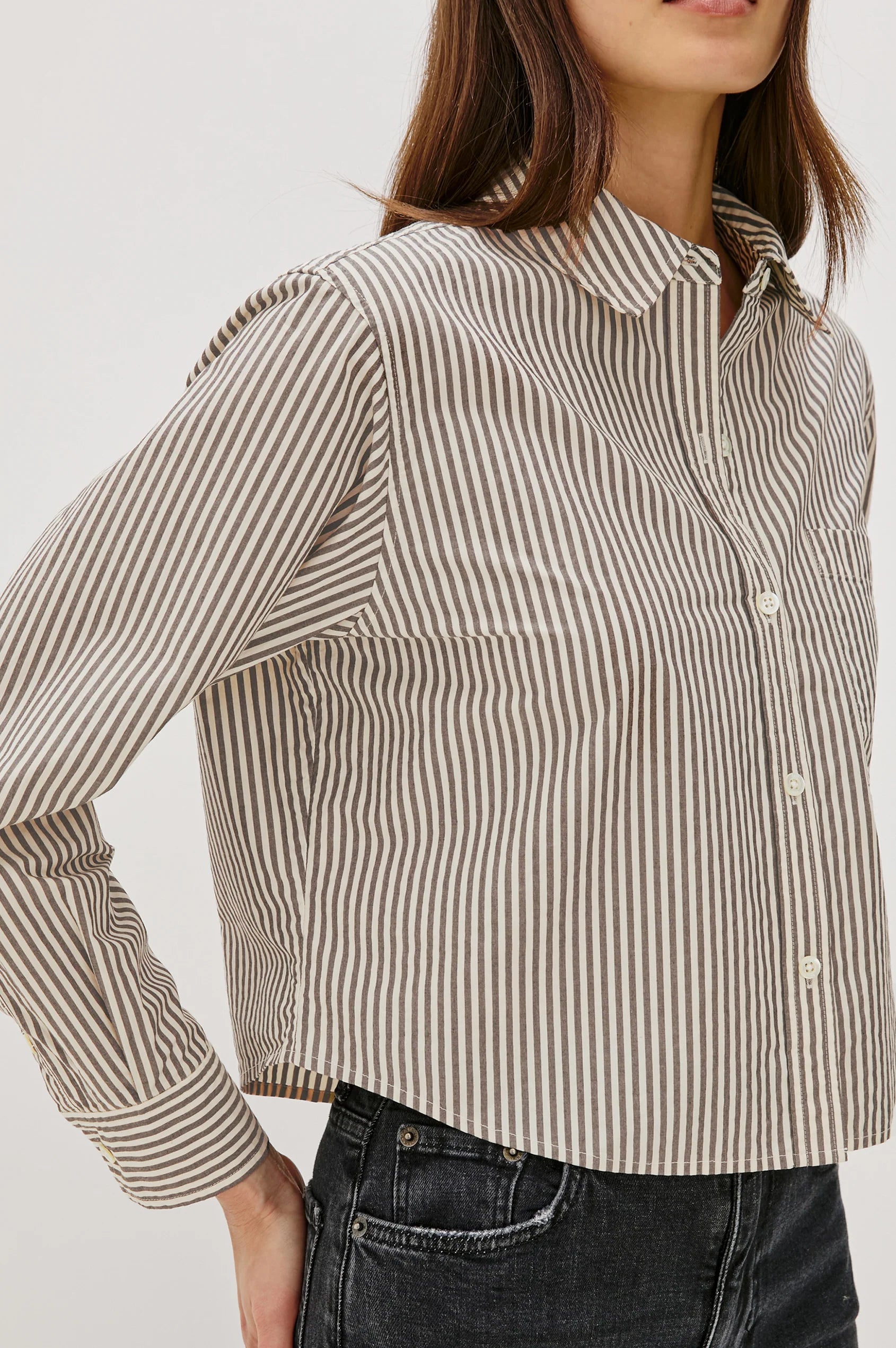 Ramy shirt - noir stripe