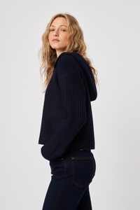 Gavin zip hoodie sweater - navy
