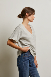 Briggs french terry short sleeve sweatshirt - heather grey