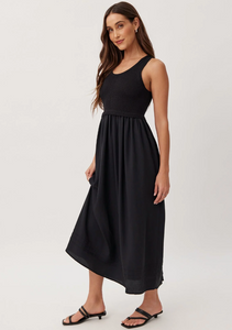Sweater midi dress - black