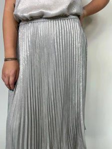 Pleated skirt - silver shimmer