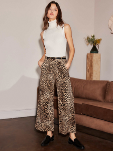 Rylee Cropped Pants - leopard