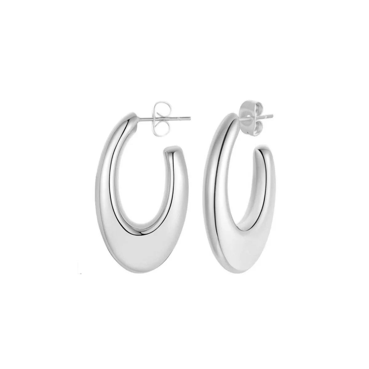 Owen small hoops - silver