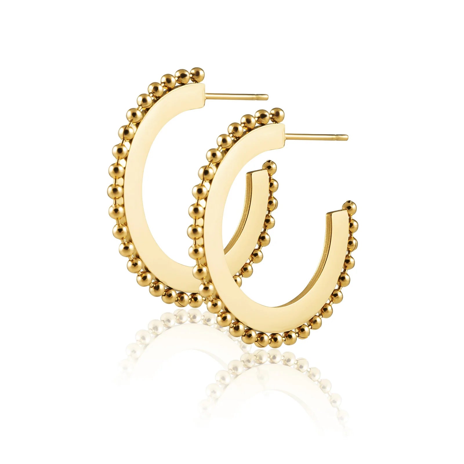 Jodie studded hoops - gold