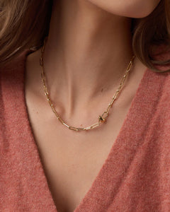 Heart padlock necklace - gold