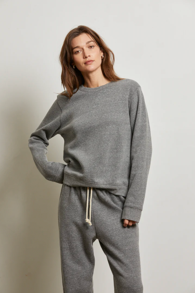 Scarlett fleece sweatshirt - dark heather grey
