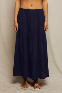 Bella gauze skirt - navy