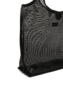 Roxy mesh tote - black
