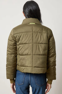 Knit cuff jacket (PA3135) - evergreen