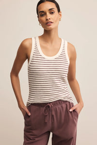 The Perfect Striped Tank - sandalwood