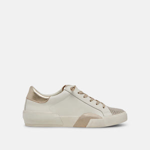 Zina sneakers - white / gold leather