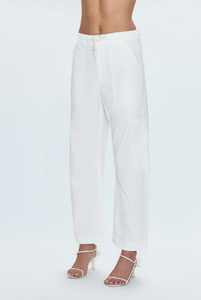 Sabrina curved utility pants - white