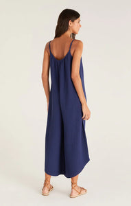 The flared gauze jumpsuit - indigo dream