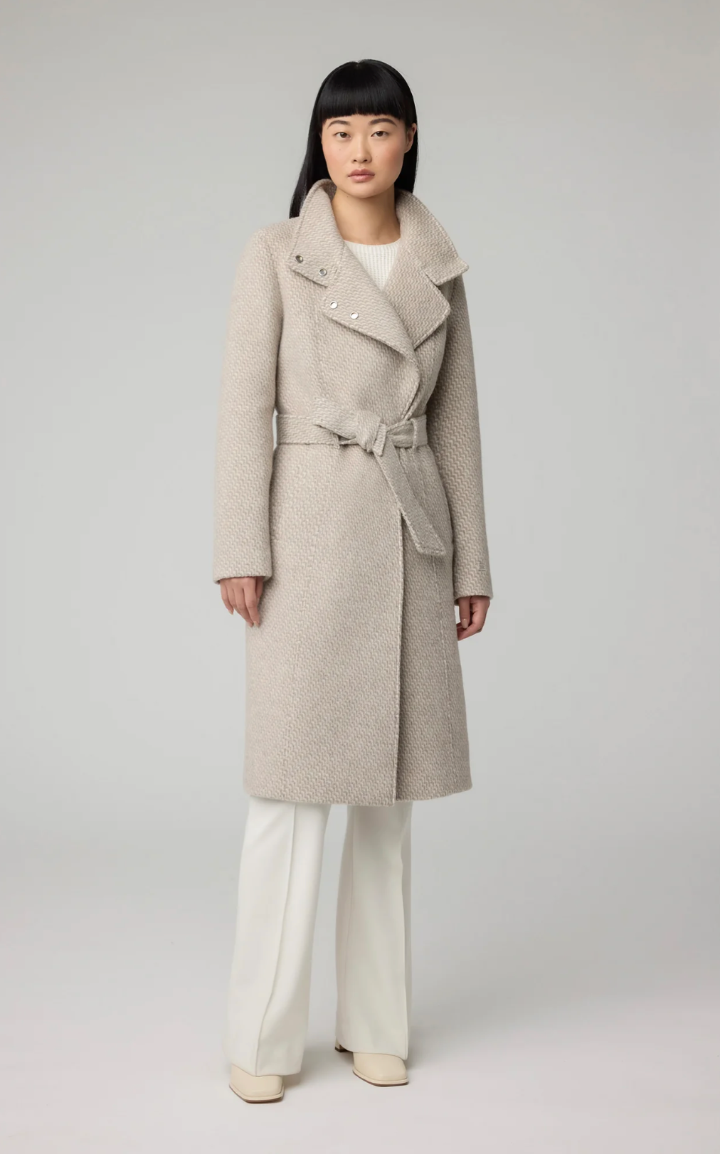 Genie wool coat with belt - hush