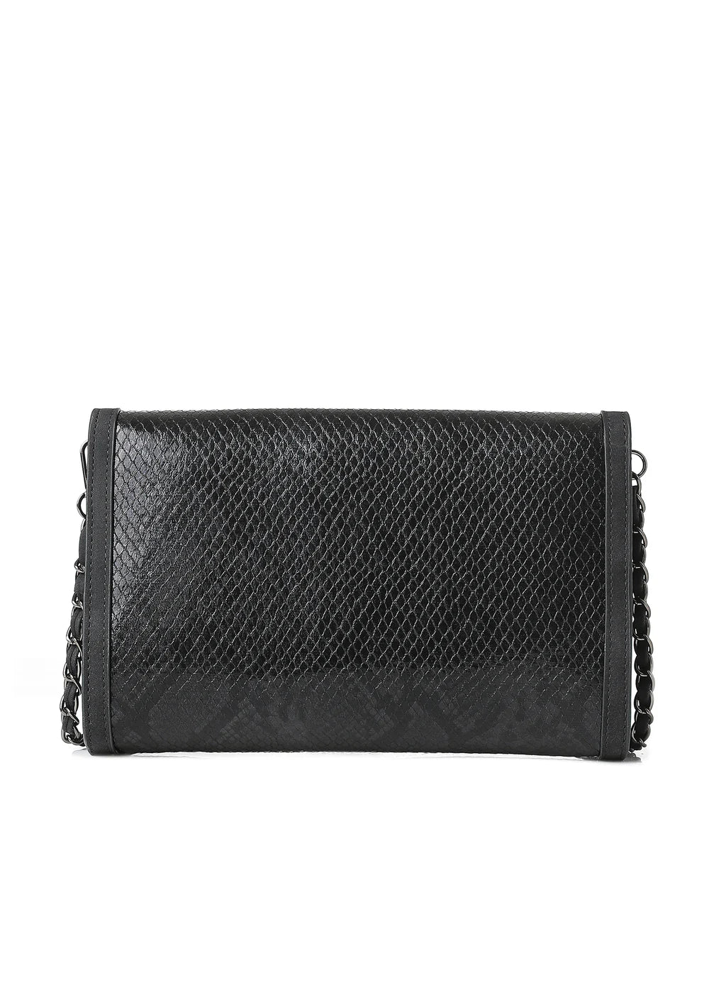 Beth clutch - black python
