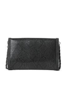 Beth clutch - black python