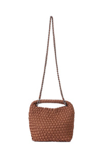 Shelly woven bucket bag - walnut