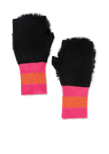 Fluff fingerless gloves - rave