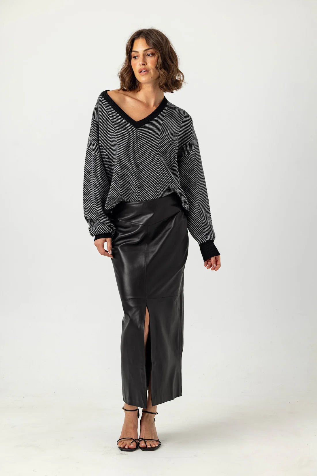 Cora sweater - black / cream