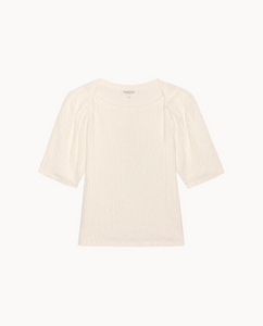 Deana textured tee - porcelain