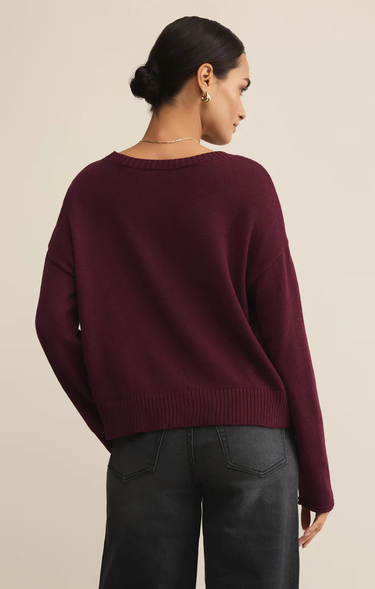 Sienna Merry Sweater - merlot