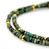 African Turquoise + Gold Necklace - NC-502G