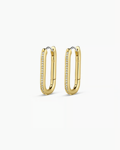 Zoey shimmer hoops - gold