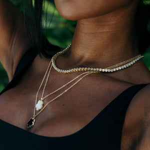 Adeline pendant necklace - onyx