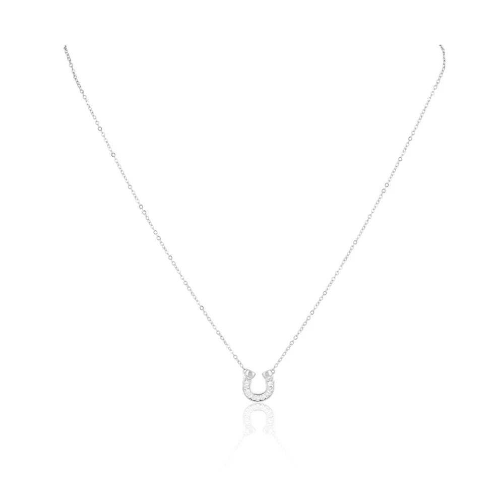 Off to the races horseshoe necklace (12mm) - silver