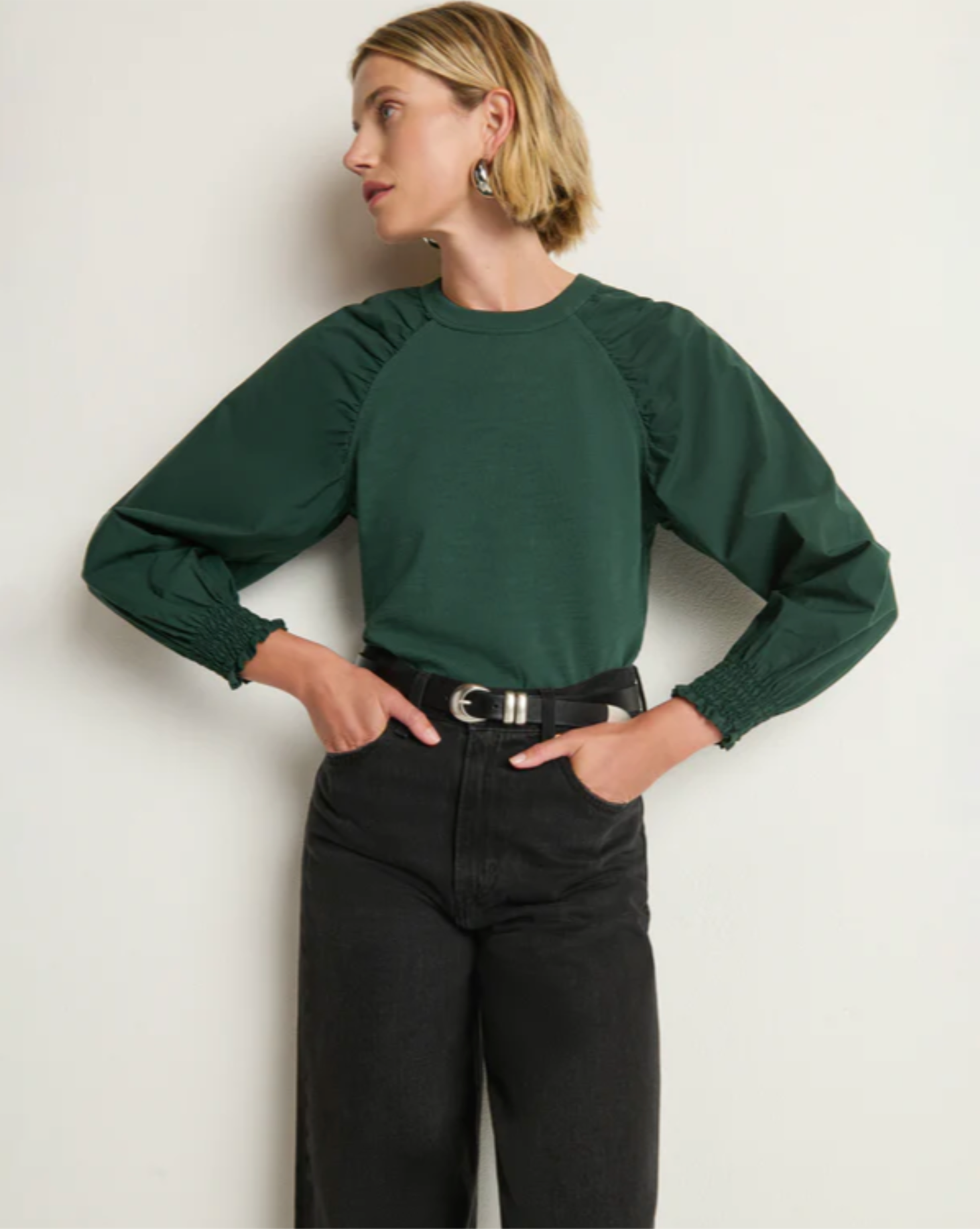 Suky raglan top - pine