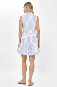 Yoke dress - amadora blue