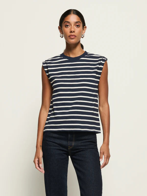 Marina Muscle Tee - playa stripe