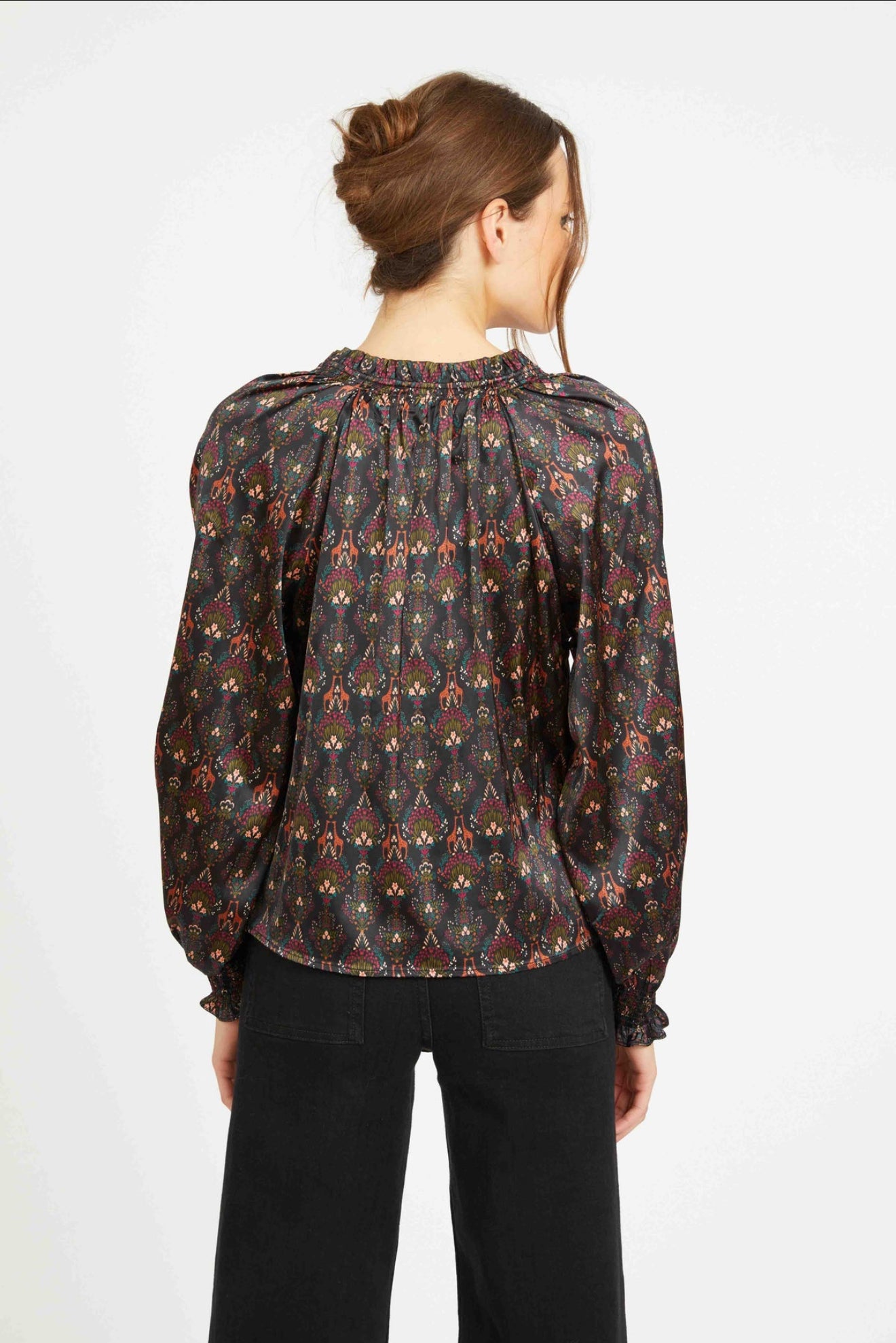 Vickie top - giraffe bouquet