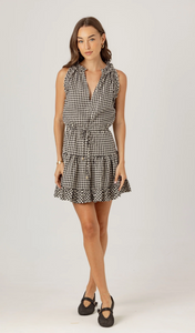 Gingham blisse dress - black gingham