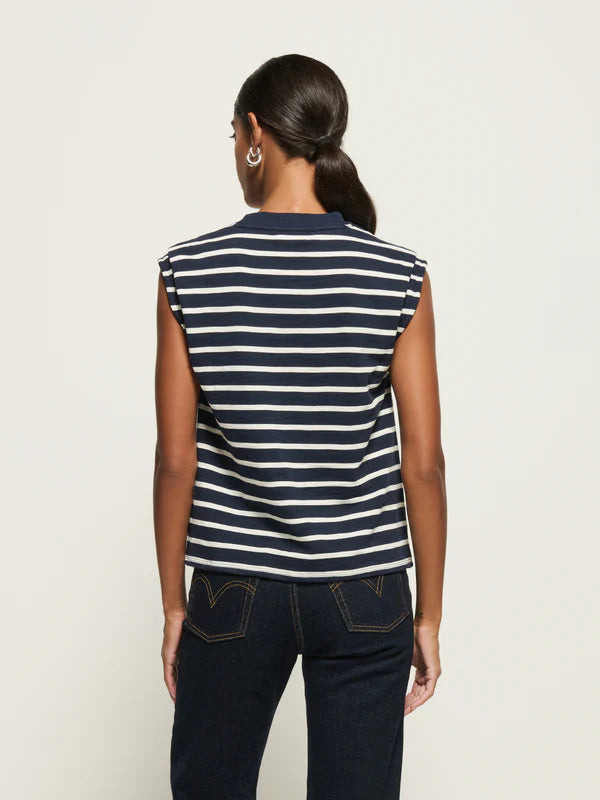 Marina Muscle Tee - playa stripe