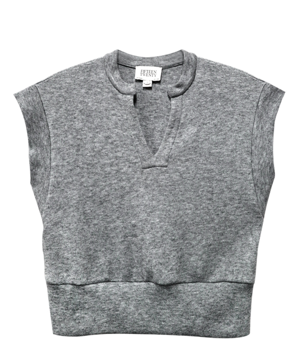 Morgan V Neck Top - gray