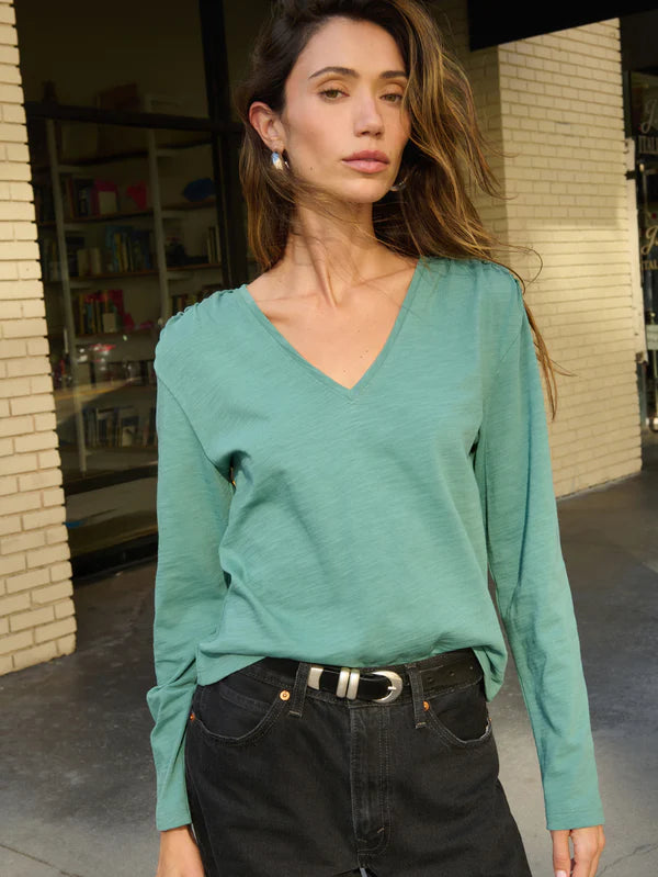 Remi V-Neck Top - sagebrush