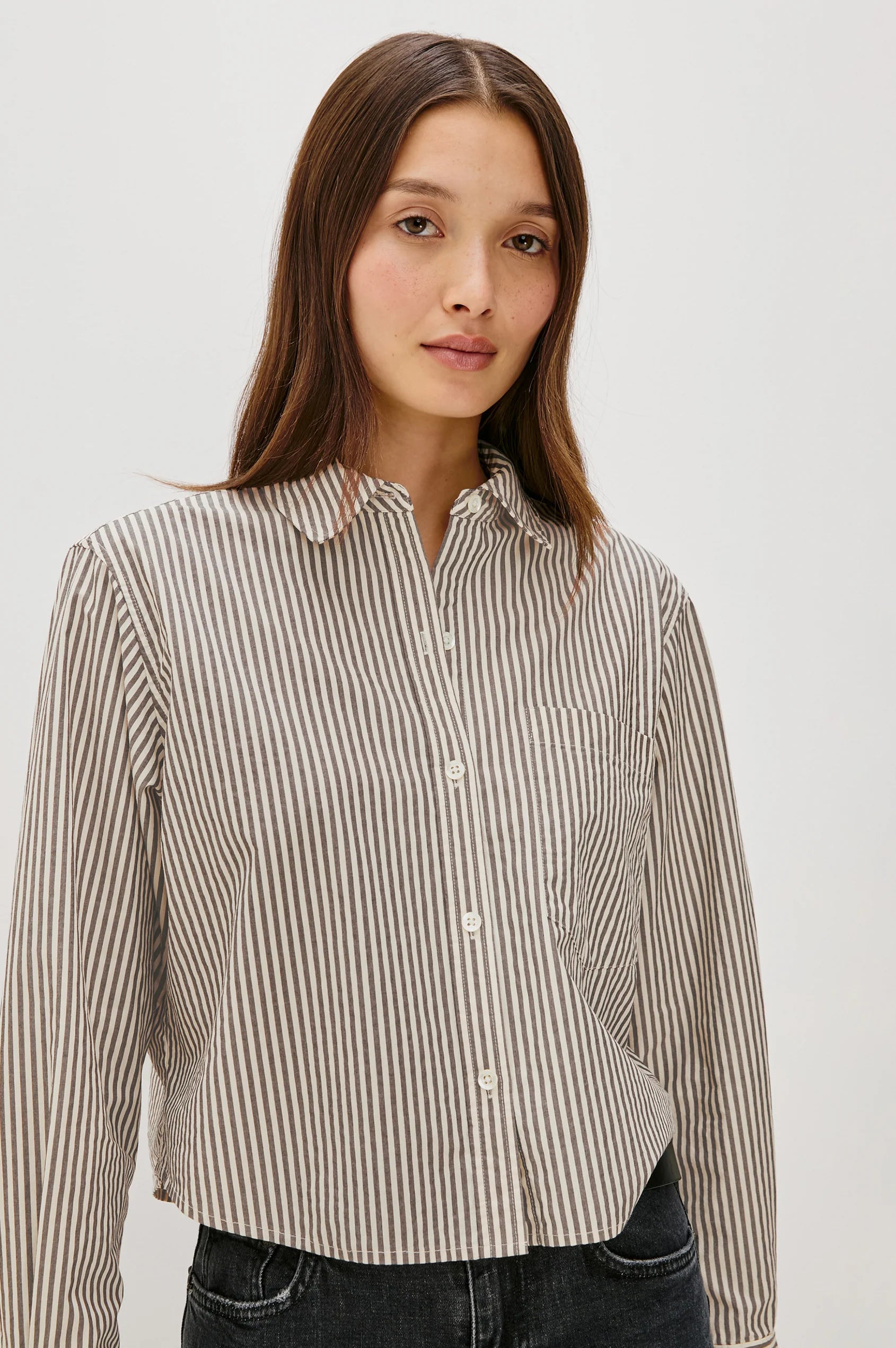 Ramy shirt - noir stripe