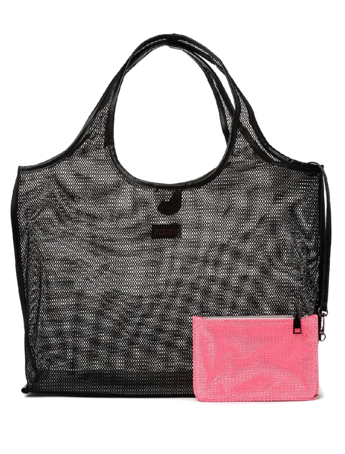 Roxy mesh tote - black