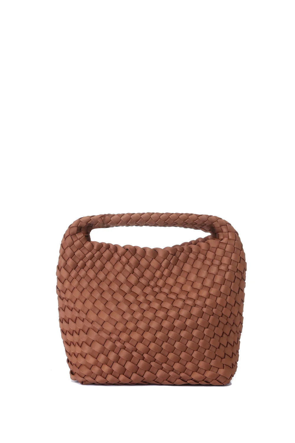 Shelly woven bucket bag - walnut