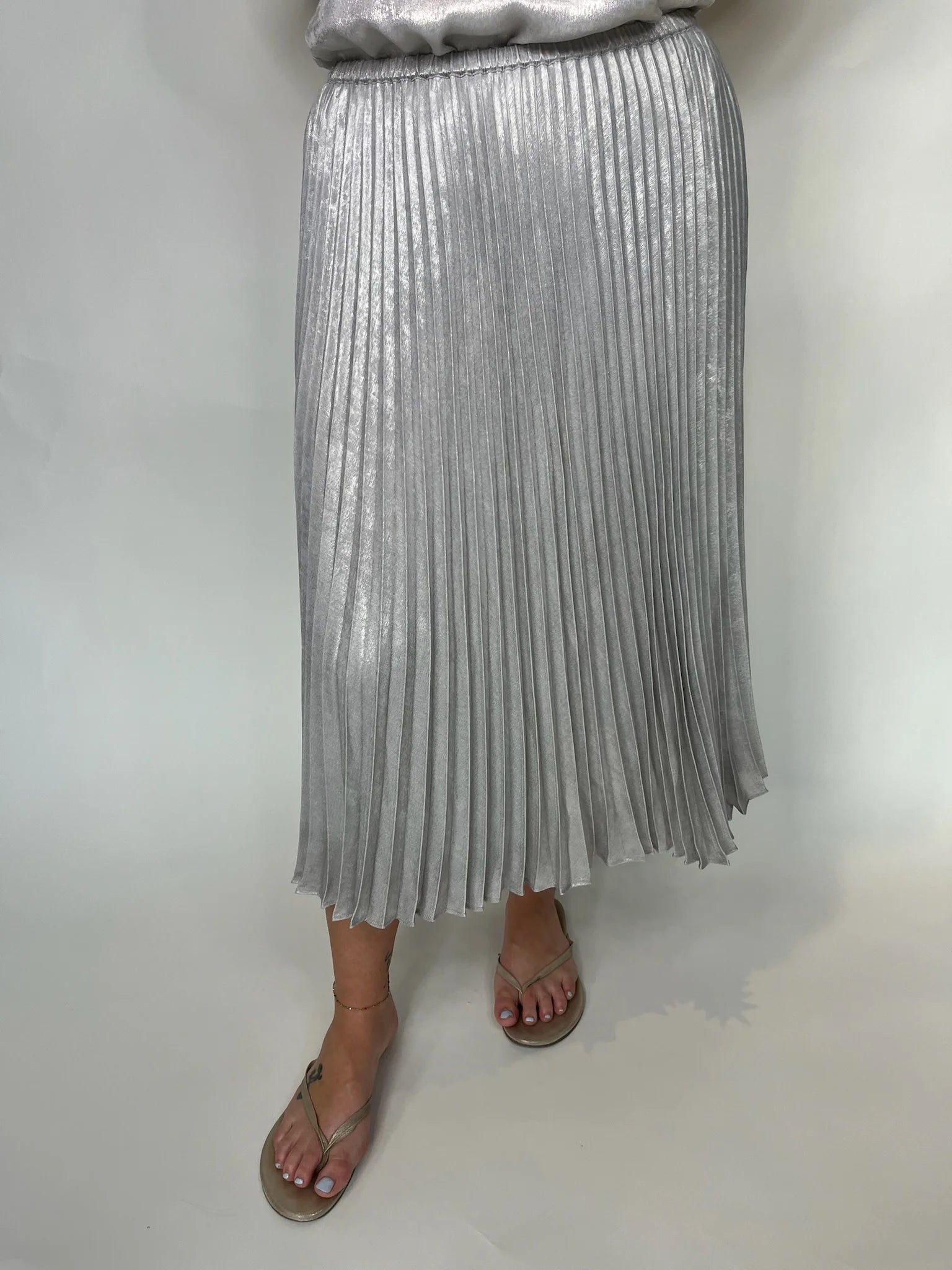Pleated skirt - silver shimmer