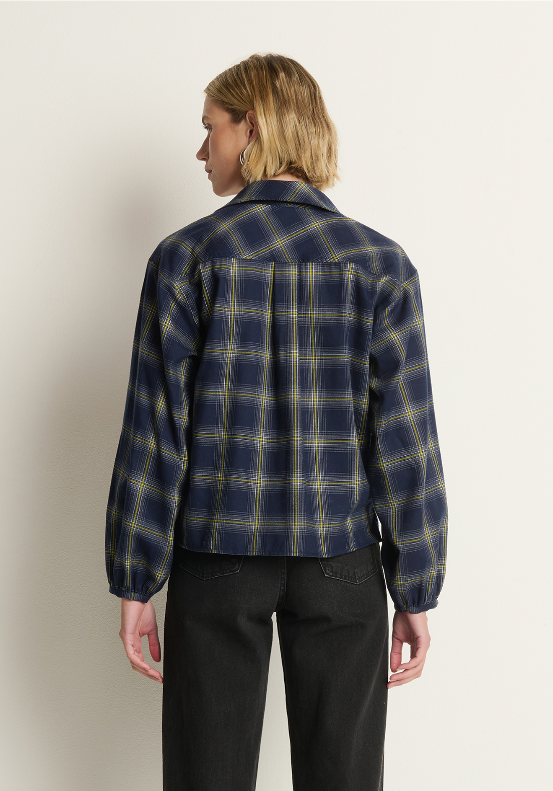 Beckett blouse - starry night plaid