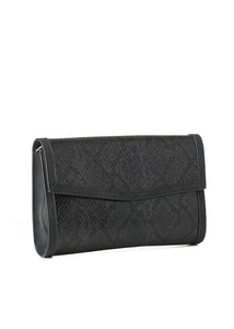 Beth clutch - black python