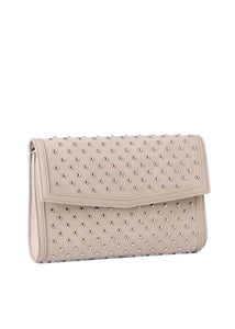 Beth clutch - wheat suede