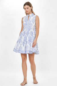 Yoke dress - amadora blue