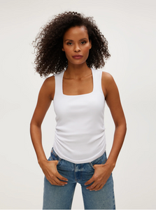 Maribel square neck tank - black