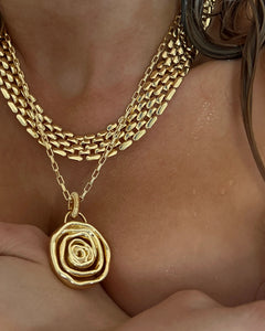 Celine chain link necklace - gold