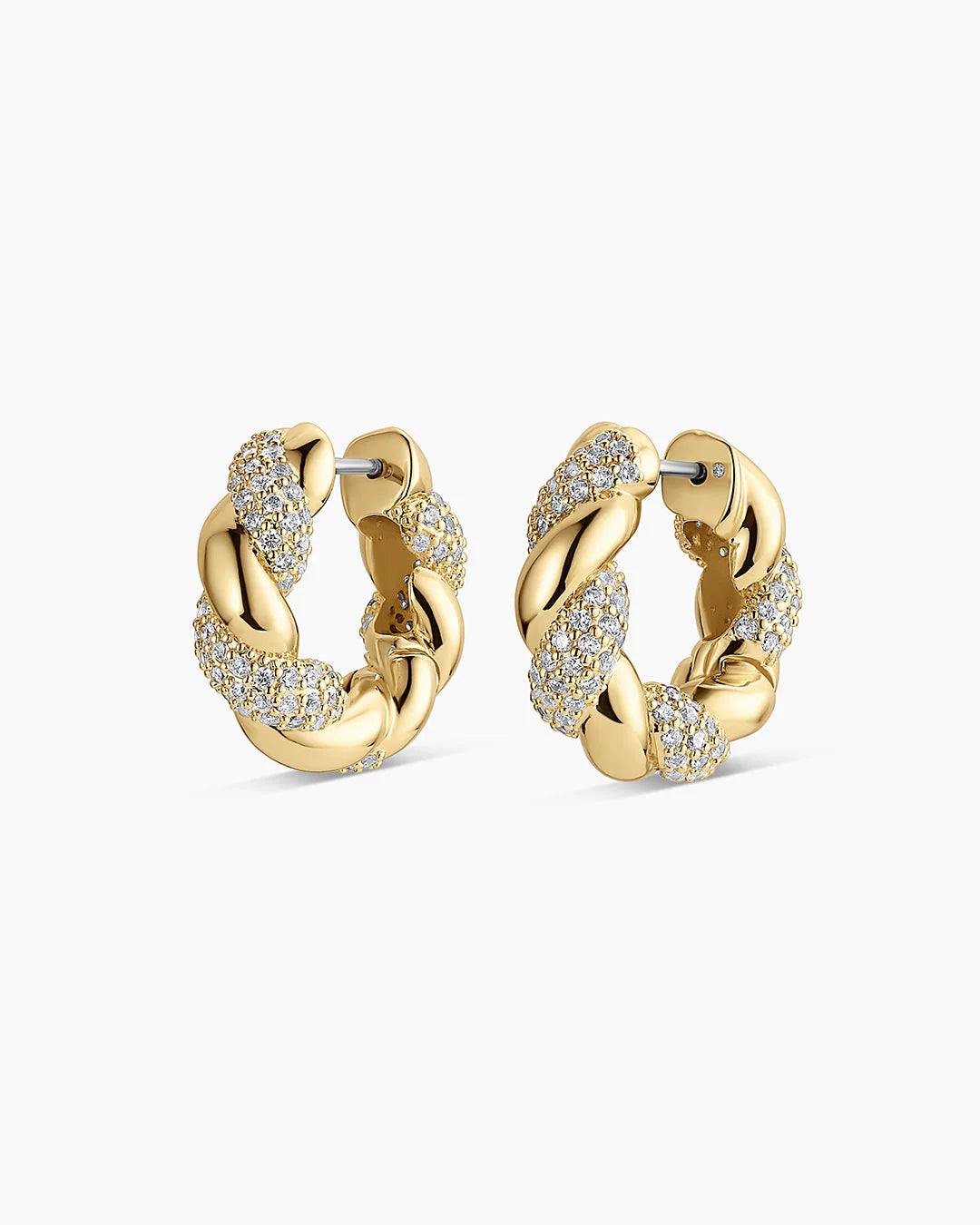 Crew shimmer hoops - gold