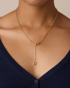 Atlas delicate lariat - gold