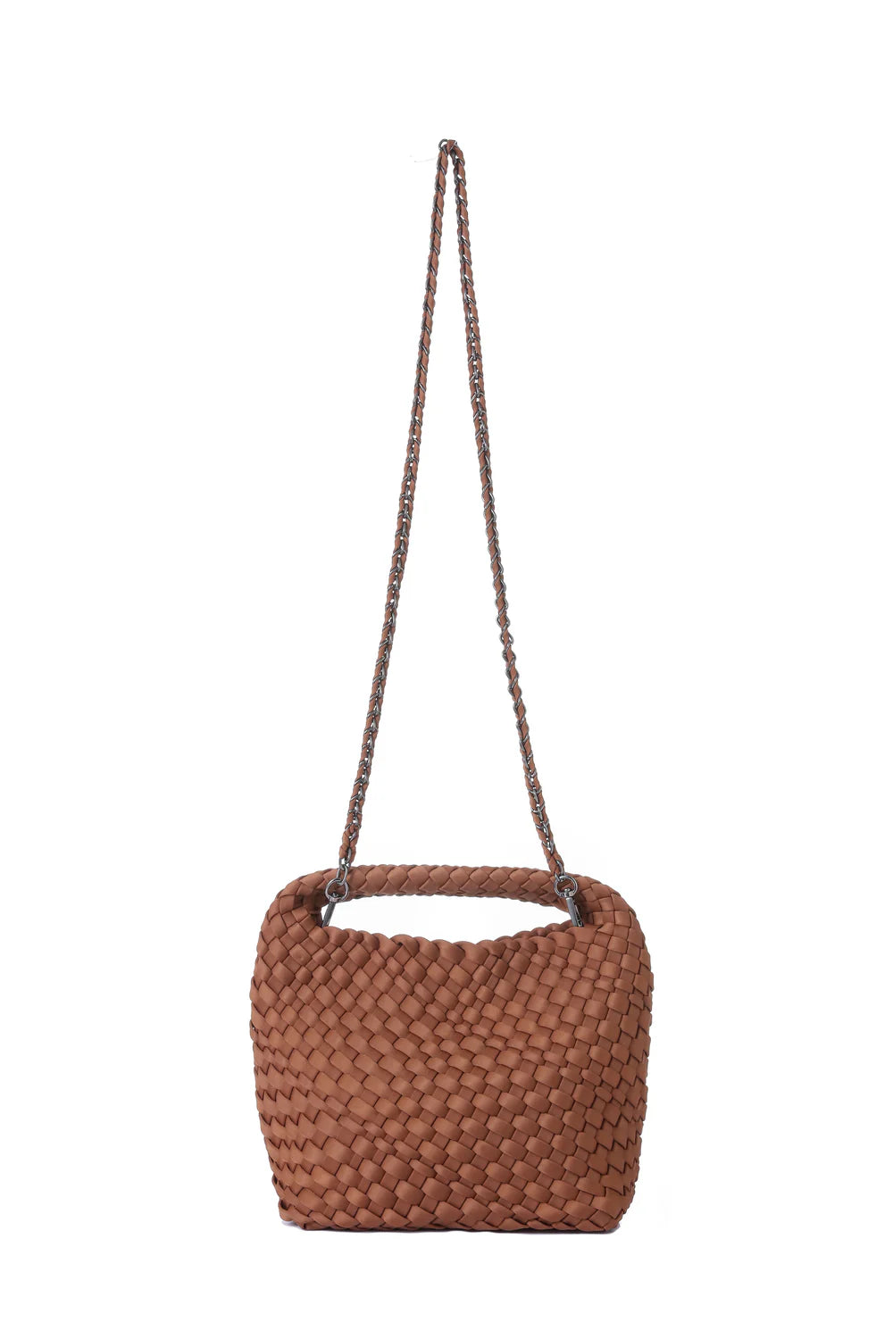 Shelly woven bucket bag - burgundy